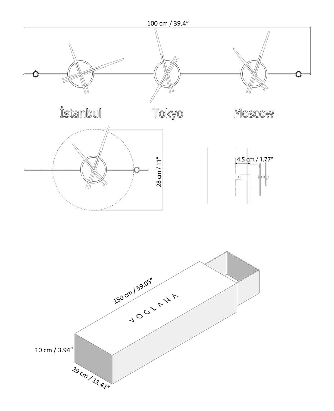 Size chart for Dritto 3